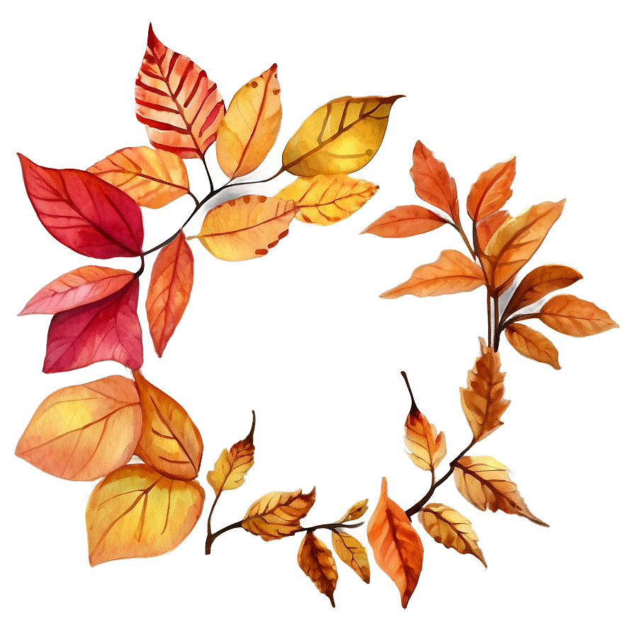 Watercolor Fall Leaves Png Xbn75 PNG image