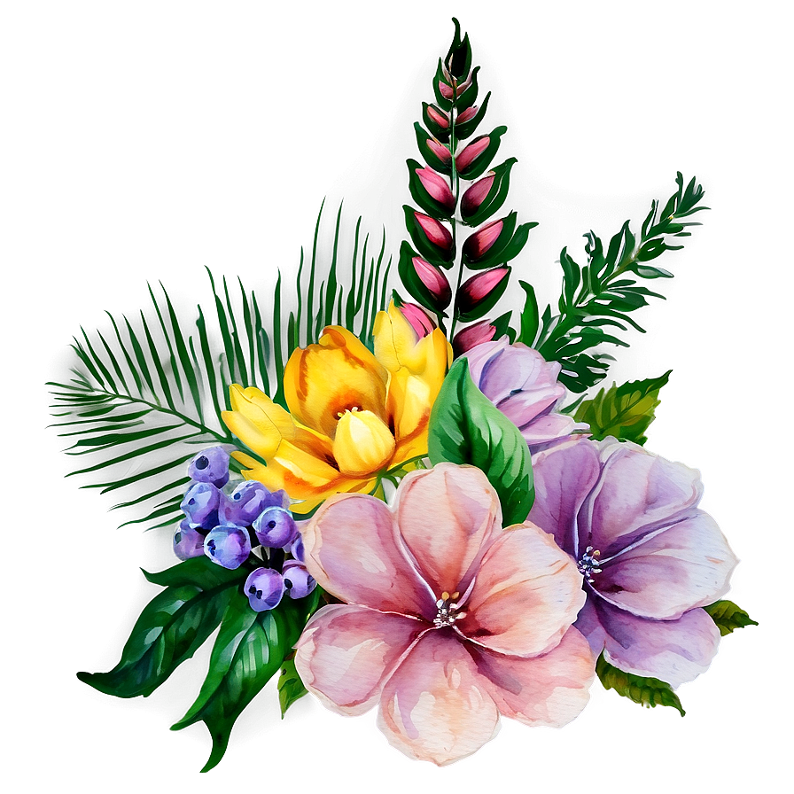 Watercolor Floral Arrangement Png 5 PNG image