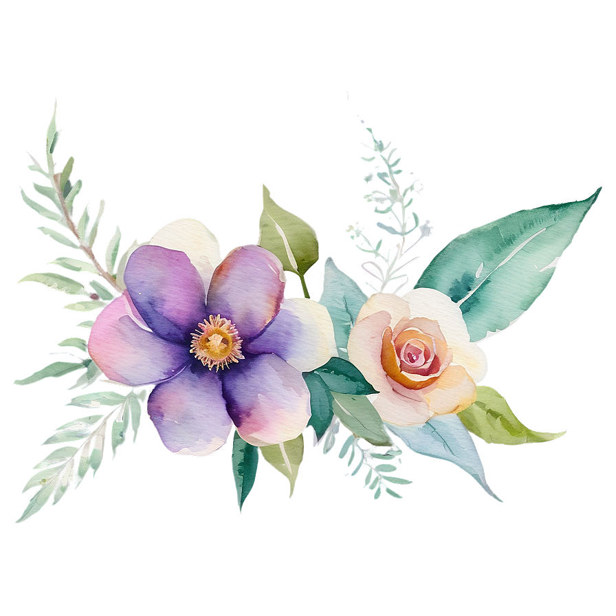 Watercolor Floral Bliss Png Lvc PNG image