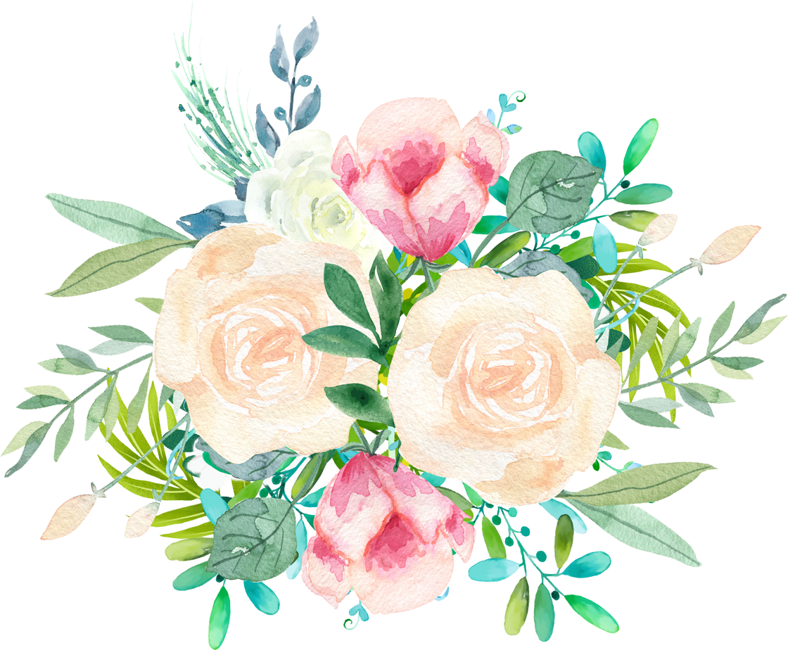 Watercolor Floral Bouquet Illustration PNG image
