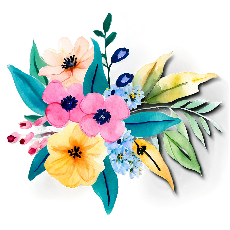 Watercolor Floral Bouquets Png 05252024 PNG image