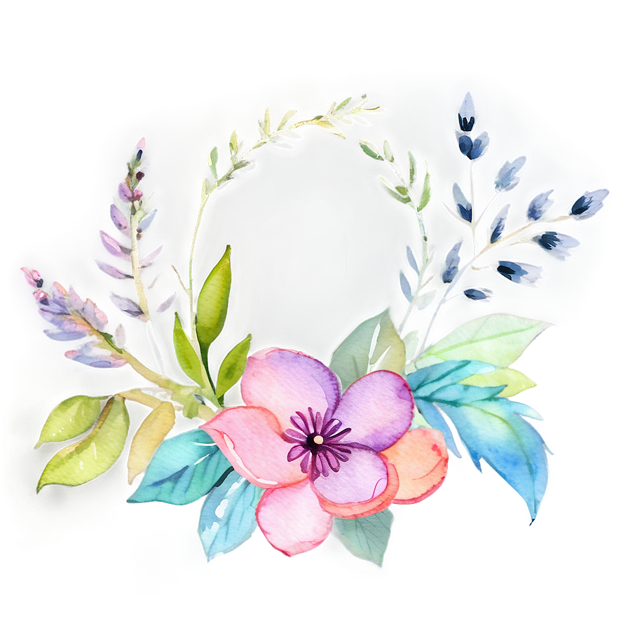 Watercolor Floral Clipart Png Tmg PNG image