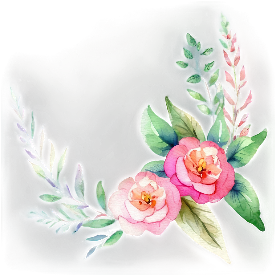 Watercolor Floral Design Png Ehn61 PNG image