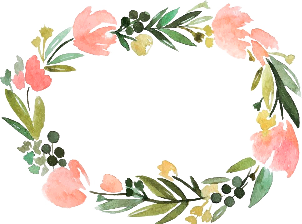 Watercolor Floral Frame P N G PNG image