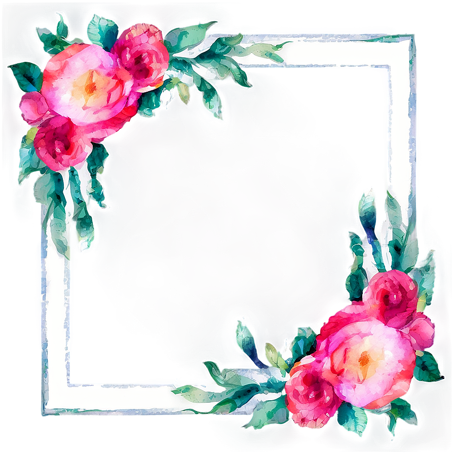 Watercolor Floral Frames Png 05252024 PNG image