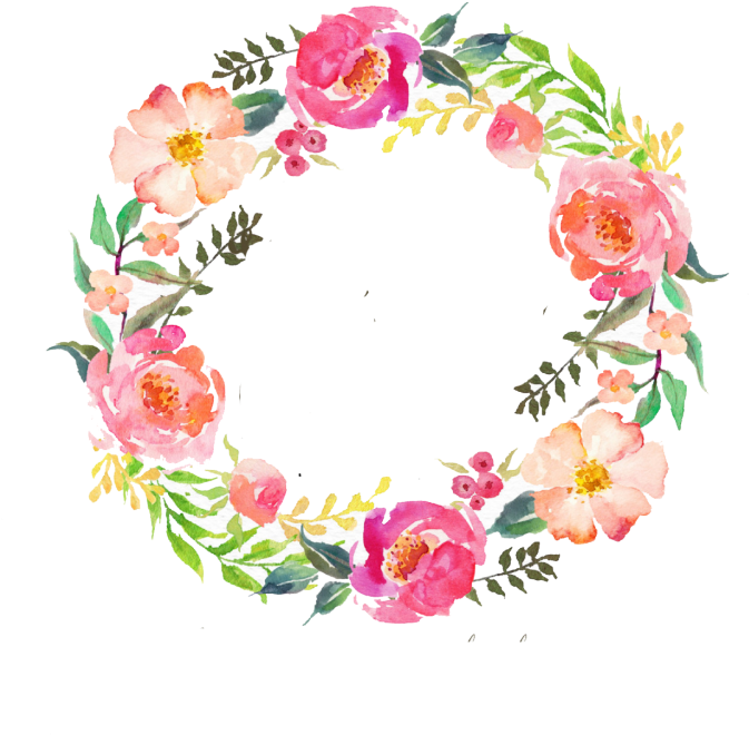 Watercolor_ Floral_ Wreath PNG image