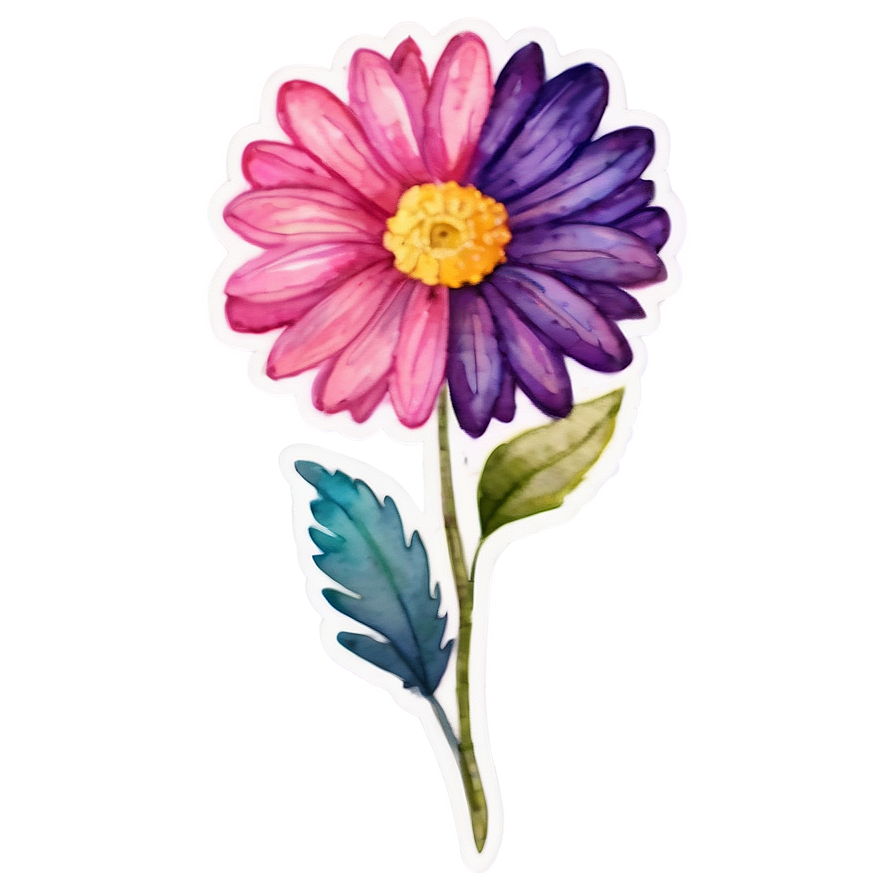 Watercolor Flower Stickers Png 06272024 PNG image