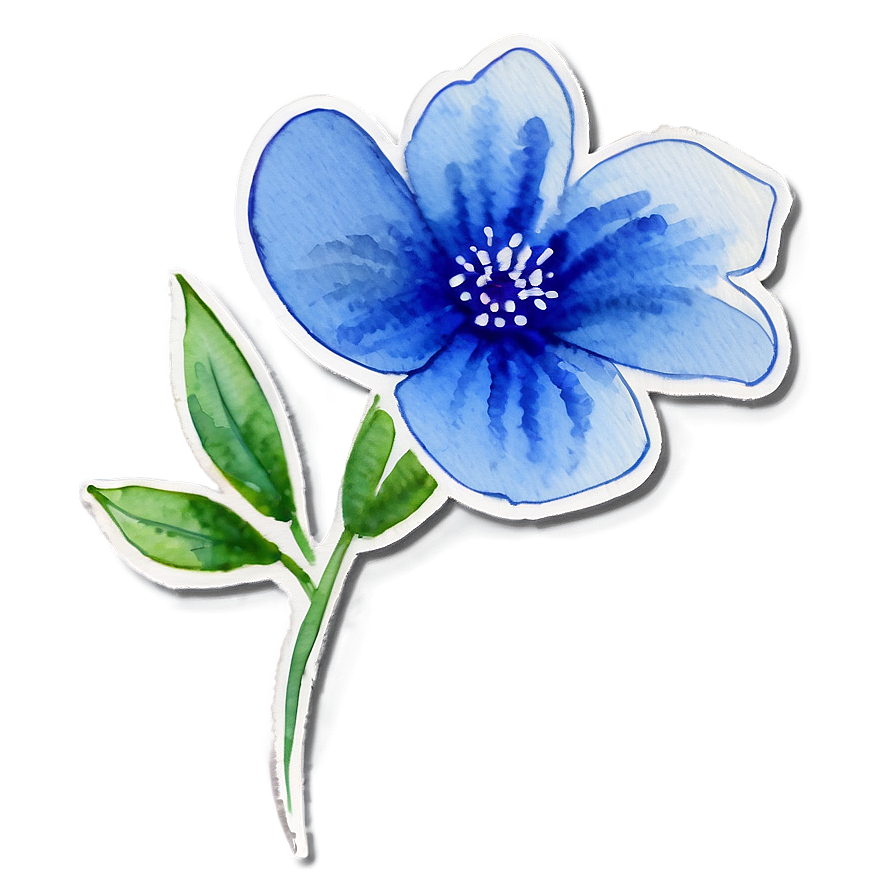 Watercolor Flower Stickers Png Qal80 PNG image