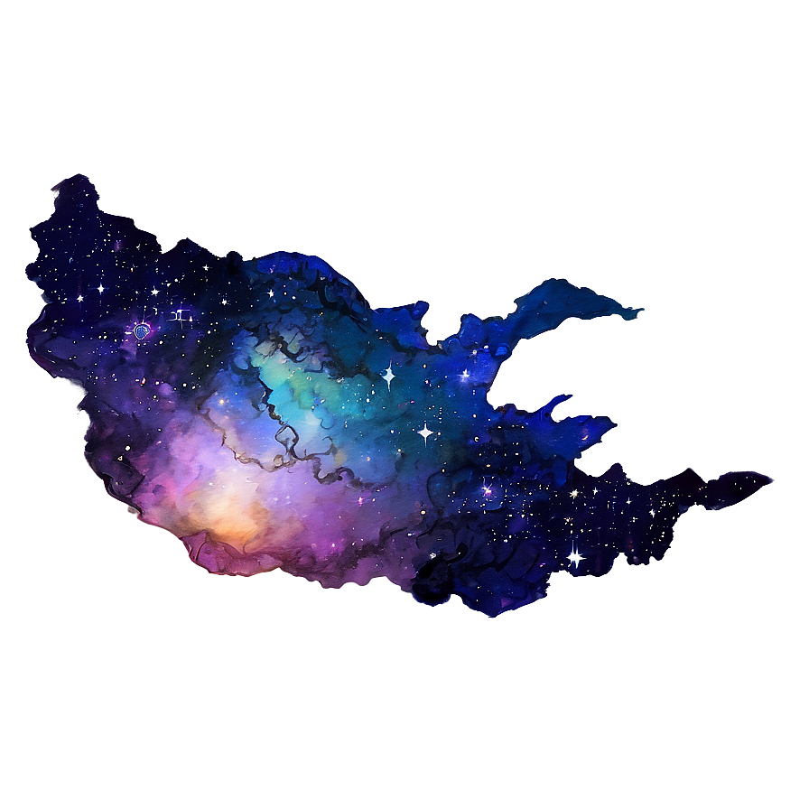 Watercolor Galaxy Sky Png 05032024 PNG image