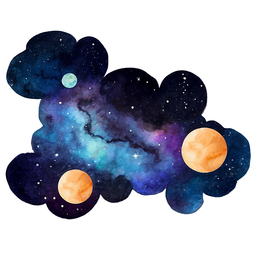 Watercolor Galaxy Sky Png 78 PNG image