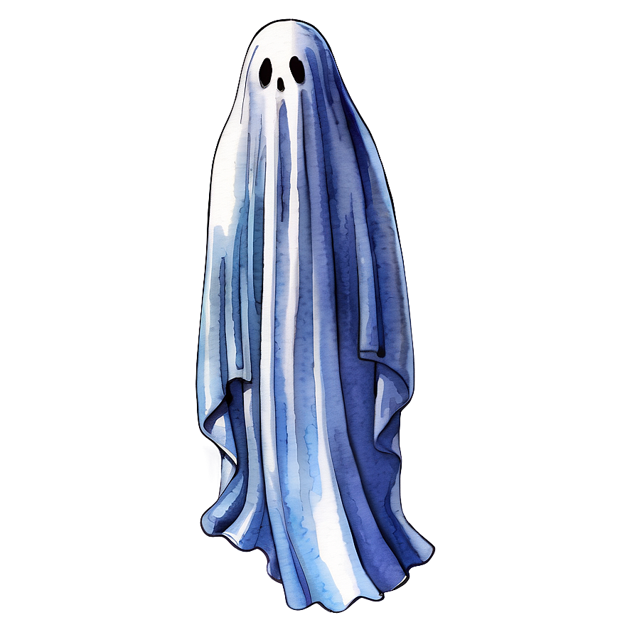 Watercolor Ghost Png 04292024 PNG image