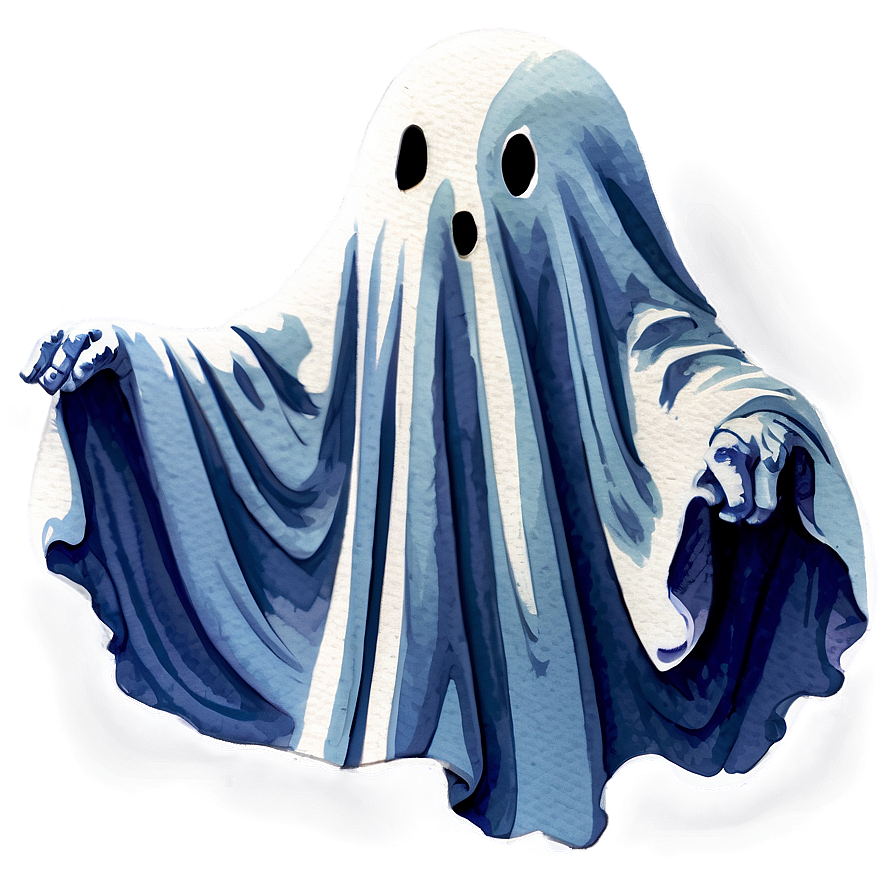 Watercolor Ghost Png 04292024 PNG image