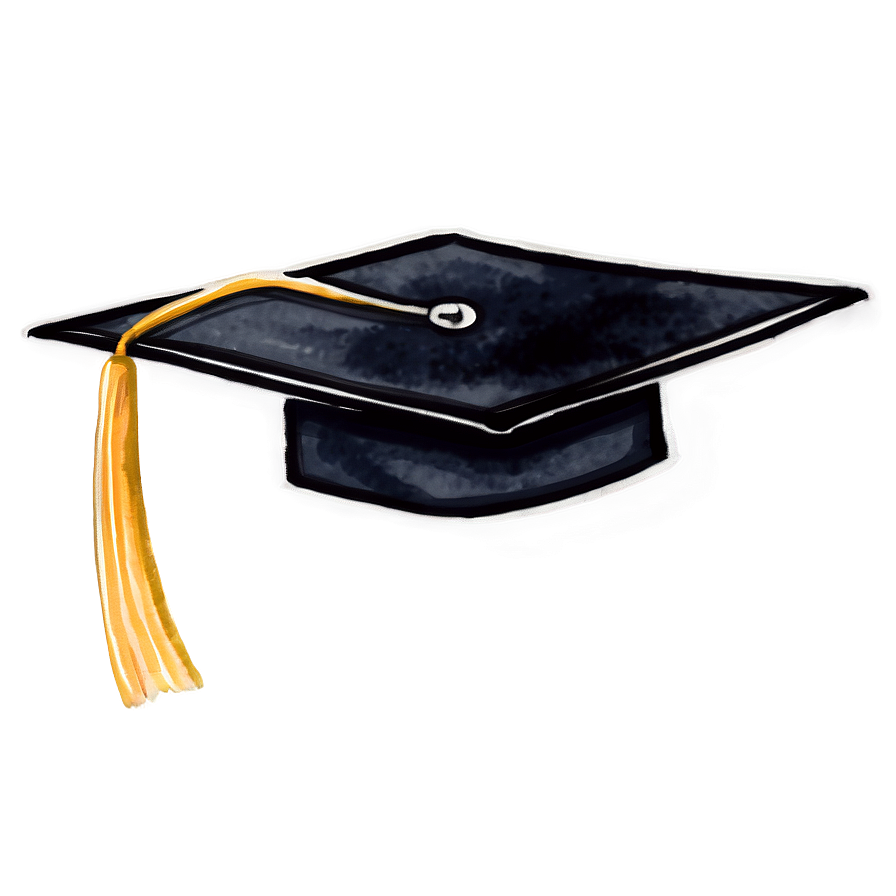 Watercolor Graduation Hat Png 80 PNG image