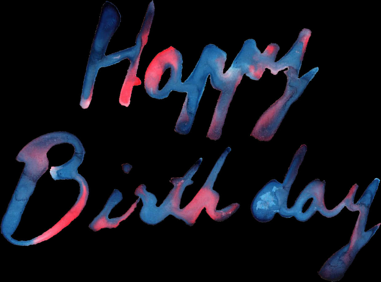 Watercolor_ Happy_ Birthday_ Text PNG image
