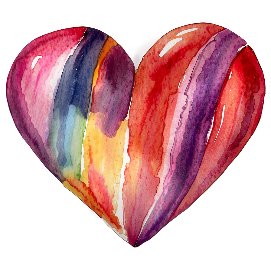 Watercolor Heart Clipart Png Xku30 PNG image