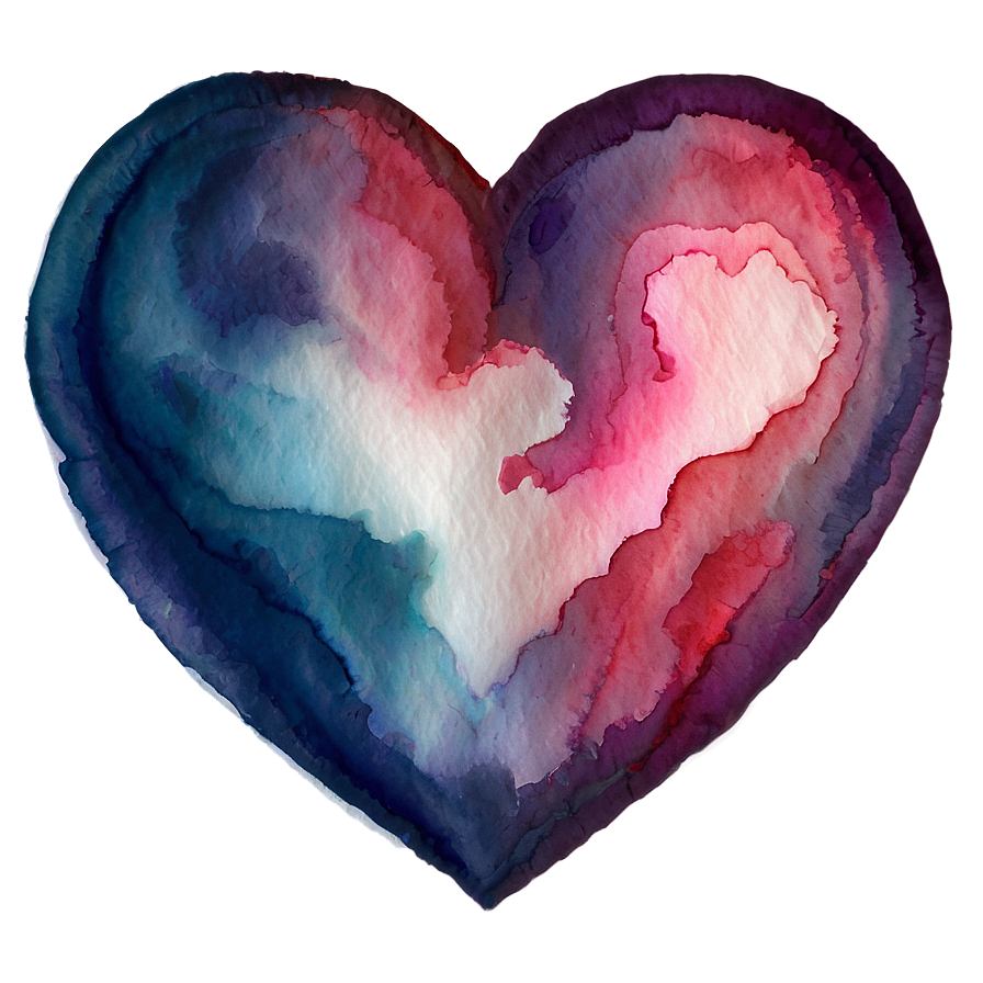 Watercolor Heart Emoji Png Image Xch PNG image