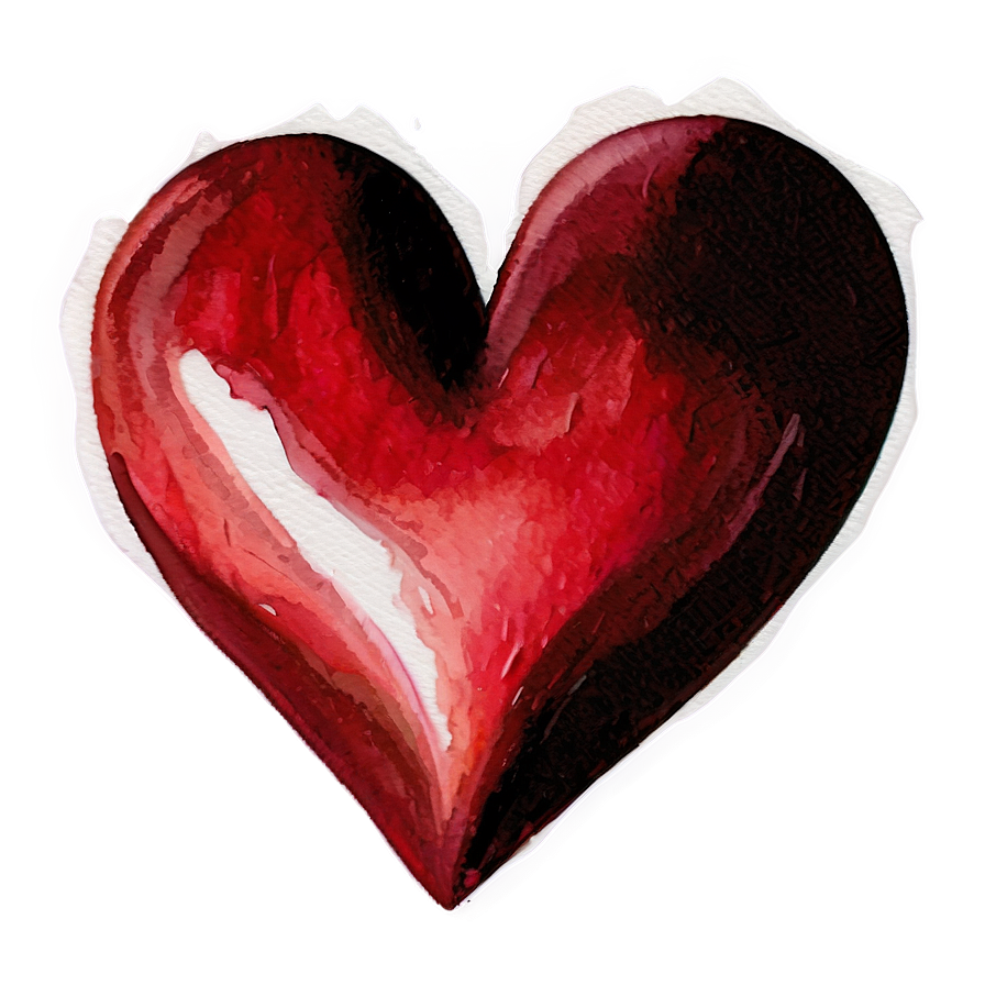 Watercolor Heart Painting Png 27 PNG image