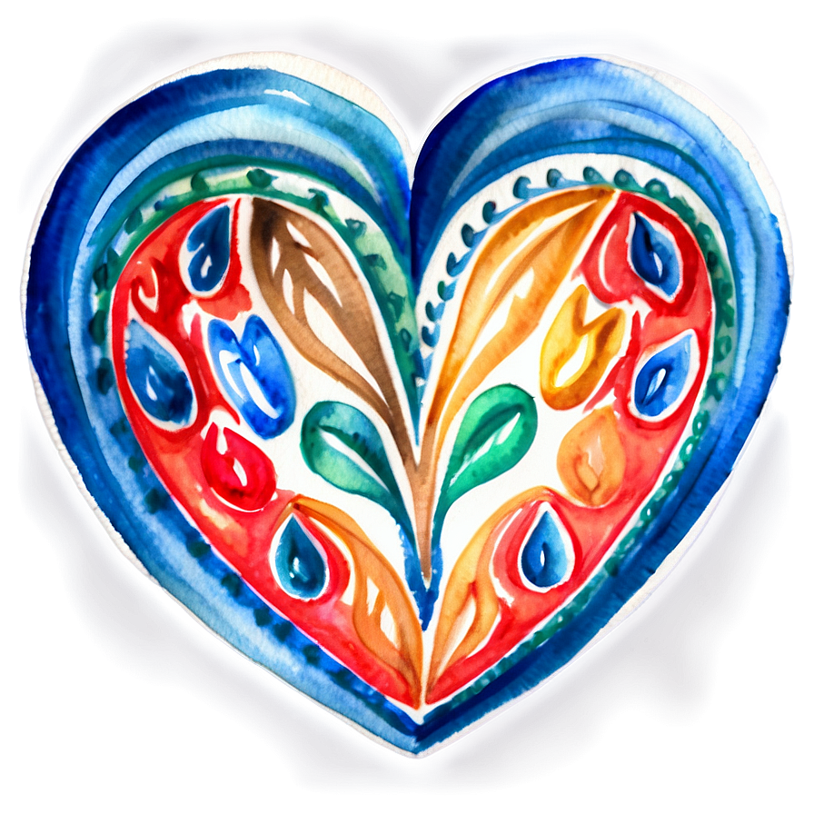 Watercolor Heart Painting Png A PNG image