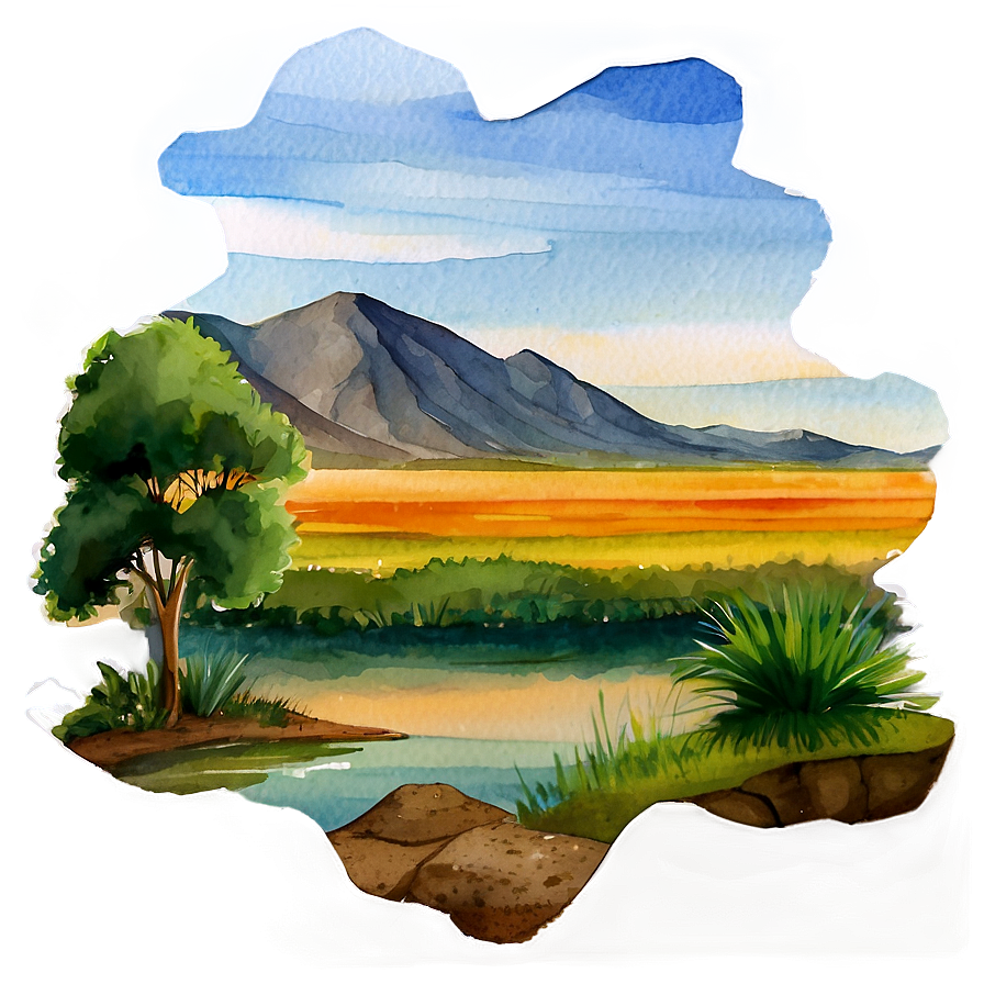 Watercolor Landscape Png 83 PNG image