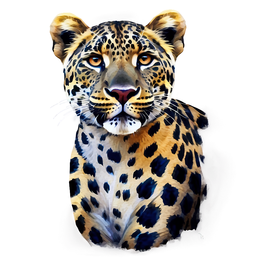 Watercolor Leopard Print Png Sho PNG image