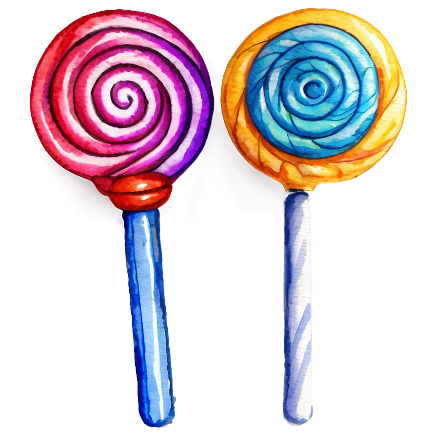 Watercolor Lollipop Png 05252024 PNG image