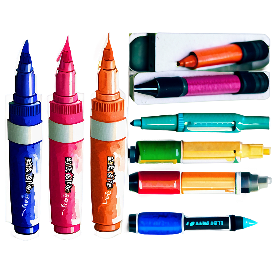 Watercolor Markers Collection Png Fkg PNG image