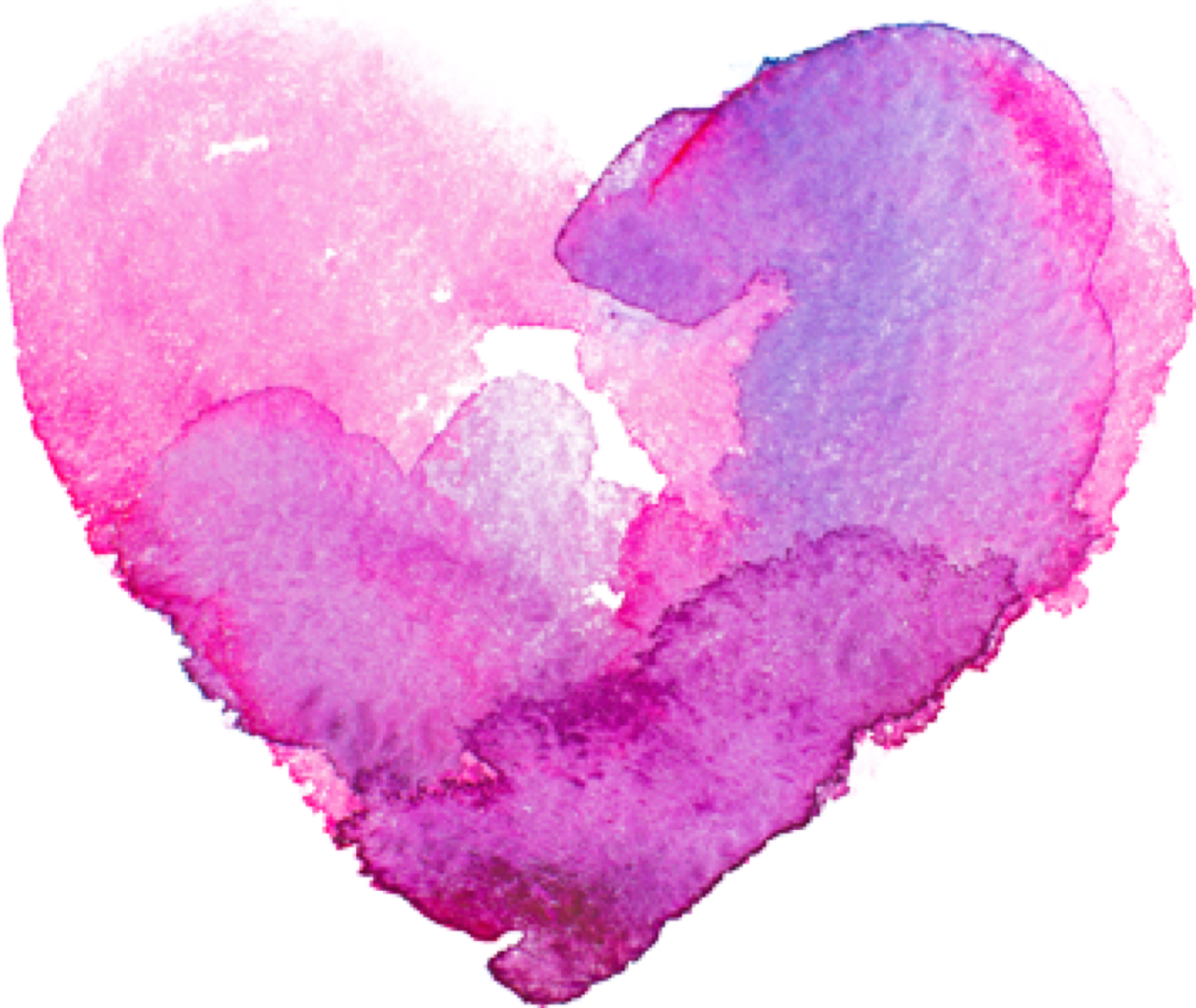 Watercolor Painted Heart PNG image