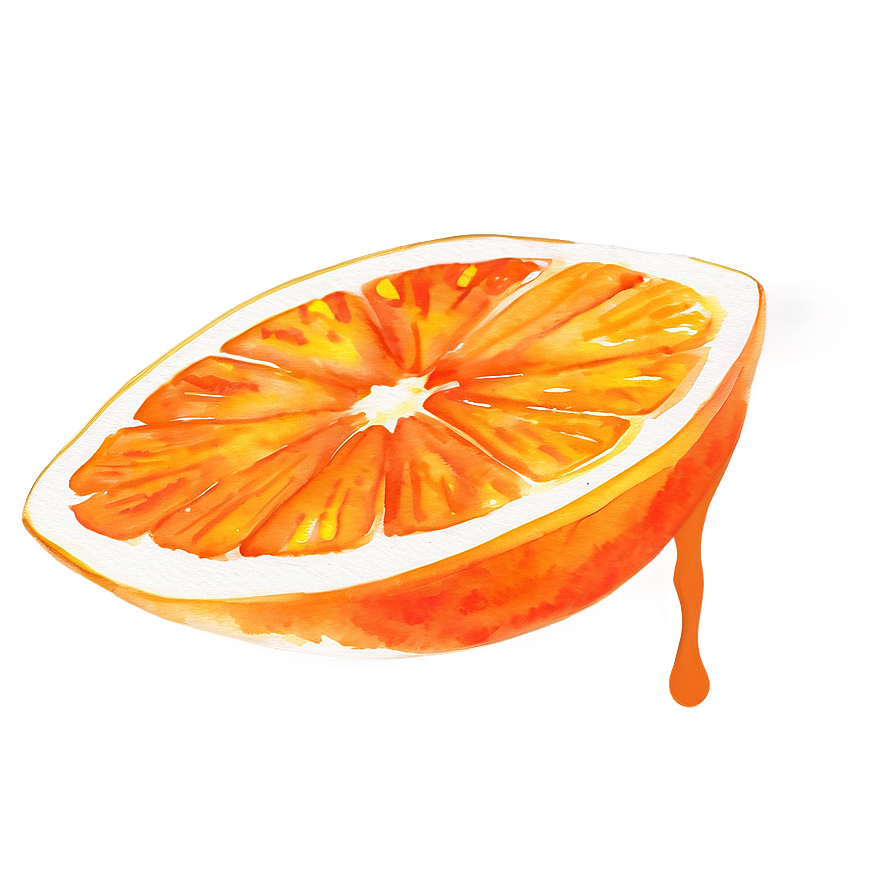 Watercolor Painted Orange Png Ynv PNG image