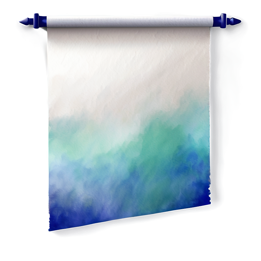 Watercolor Painted Scroll Banner Png Oxg PNG image