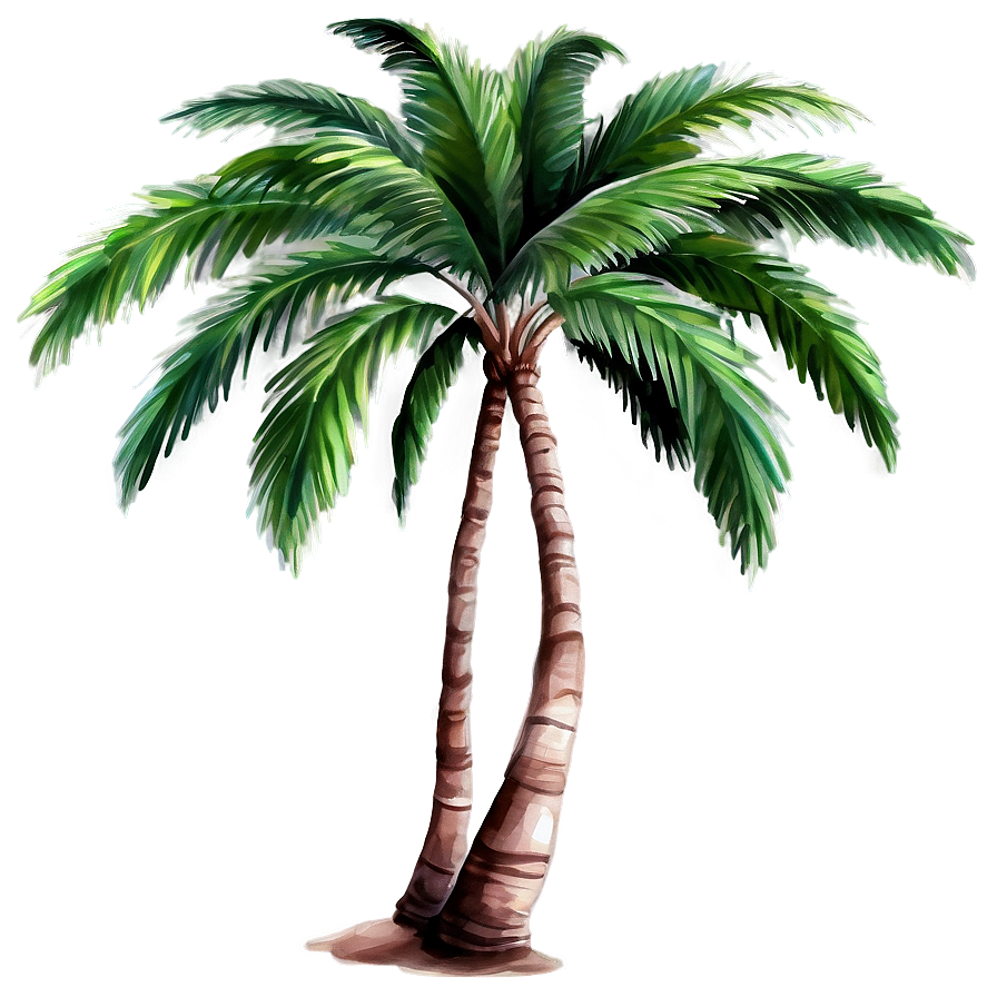 Watercolor Palm Tree Png 64 PNG image