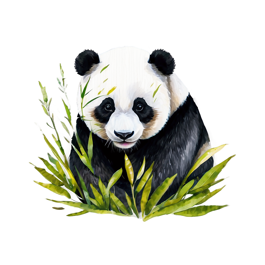 Watercolor Panda Art Png 05062024 PNG image