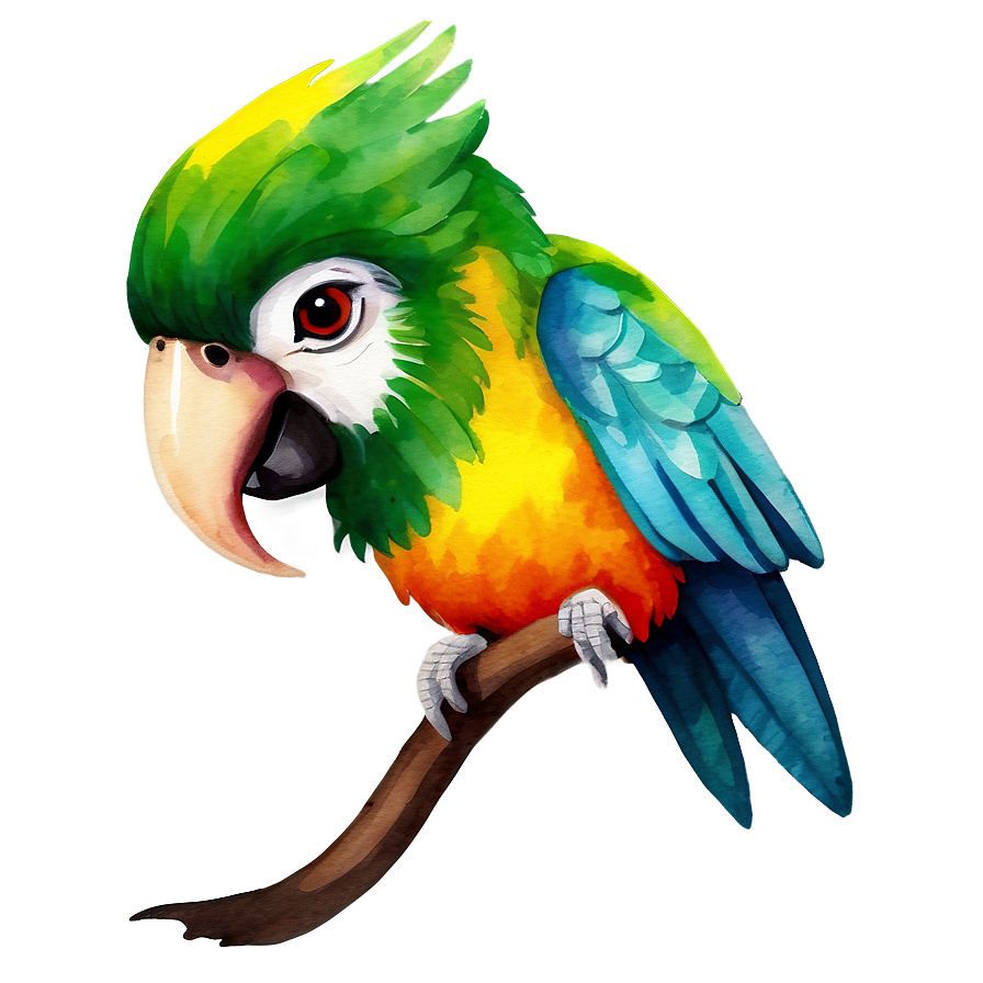 Watercolor Parrot Png Iie55 PNG image