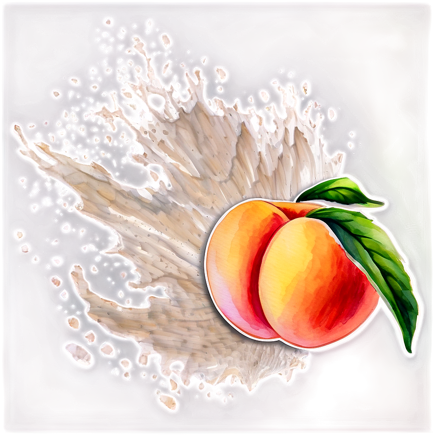 Watercolor Peach Splash Png Sdk PNG image