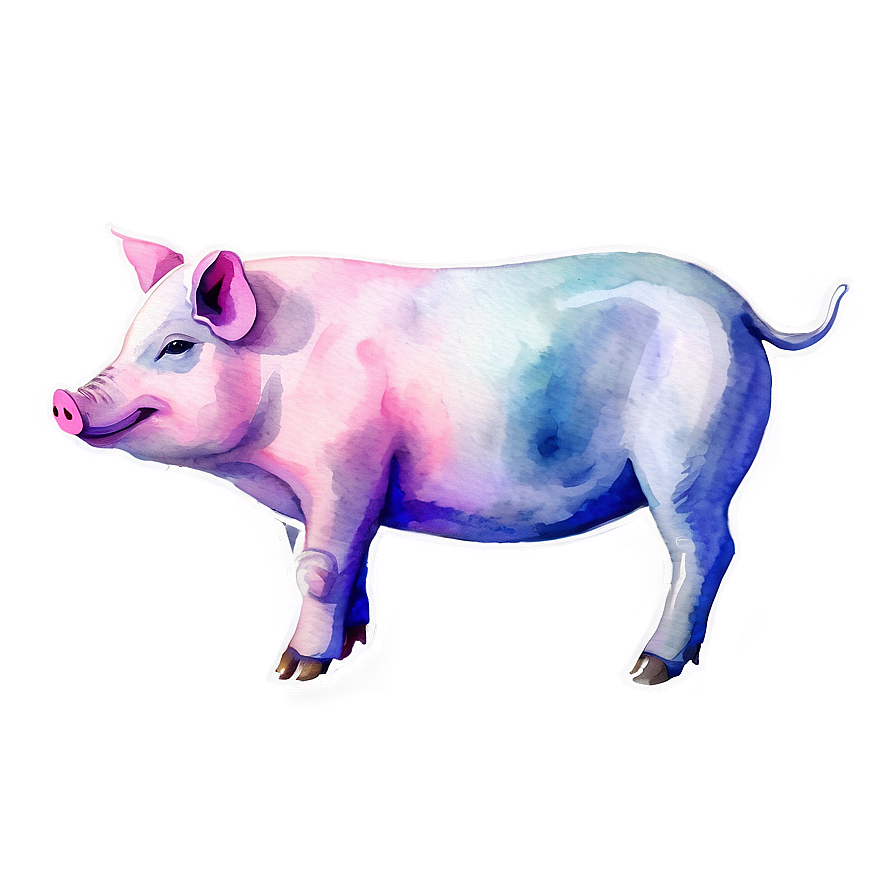 Watercolor Pig Png Bjo86 PNG image