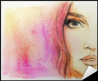 Watercolor Portrait Artwork PNG image