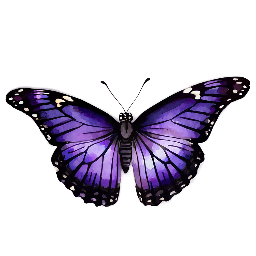 Watercolor Purple Butterfly Png 67 PNG image