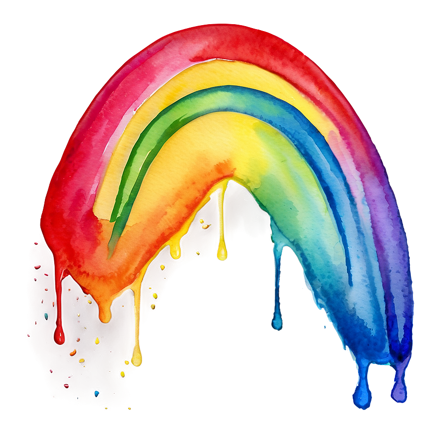 Watercolor Rainbow Art Png 06272024 PNG image