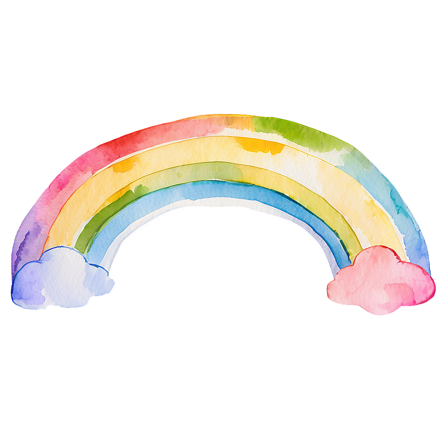 Watercolor Rainbow Landscape Png 69 PNG image