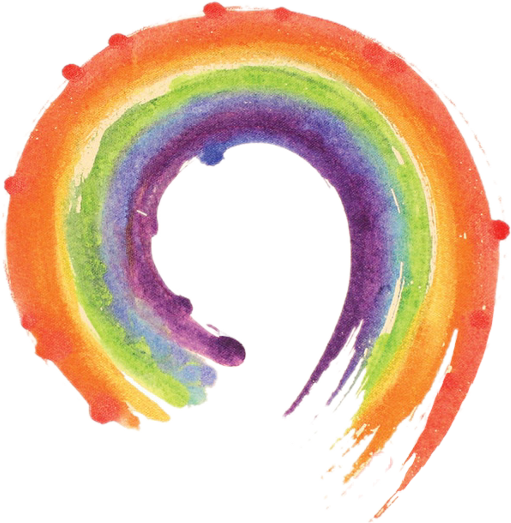 Watercolor Rainbow Splash PNG image