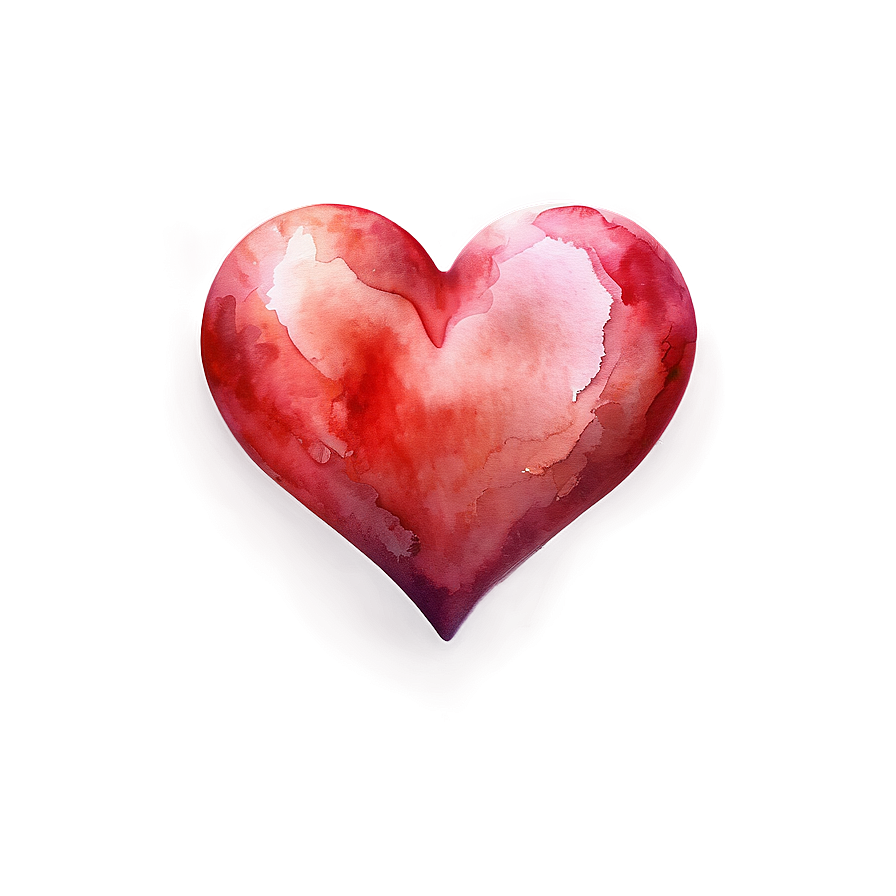 Watercolor Red Heart Emoji Png Mhp3 PNG image