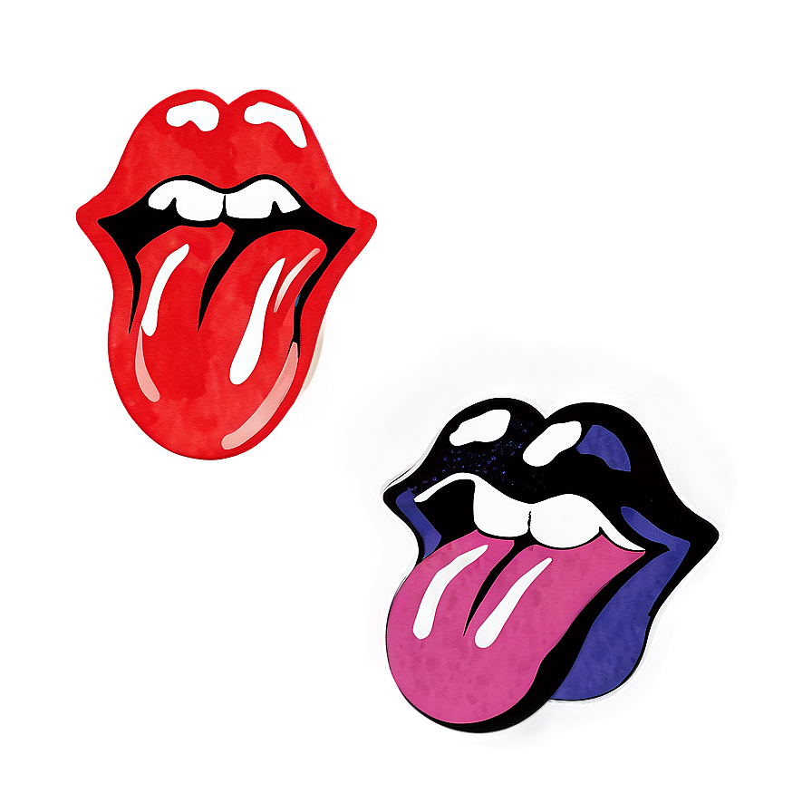 Watercolor Rolling Stones Tongue Png 84 PNG image