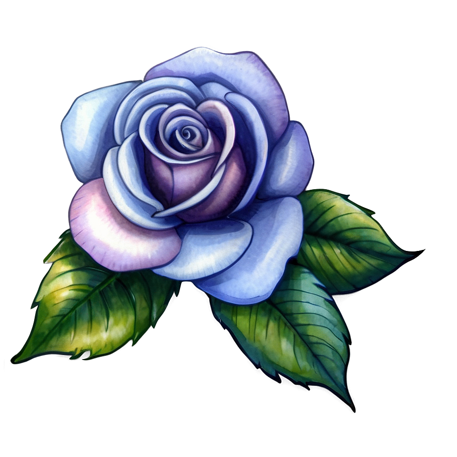 Watercolor Rose Tattoo Drawing Png 45 PNG image