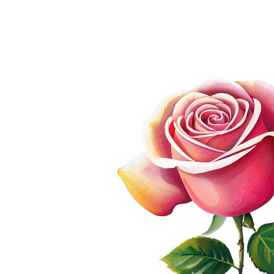 Watercolor Rose Vector Png Vrr39 PNG image