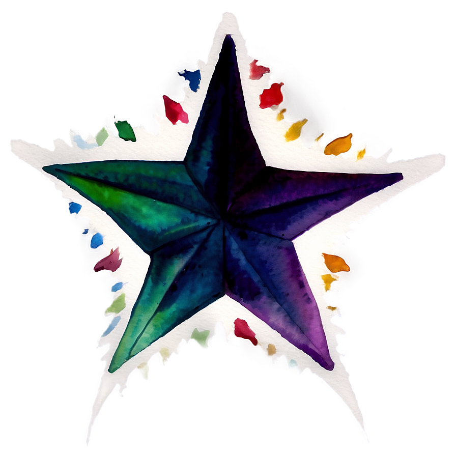 Watercolor Star Pattern Png 99 PNG image