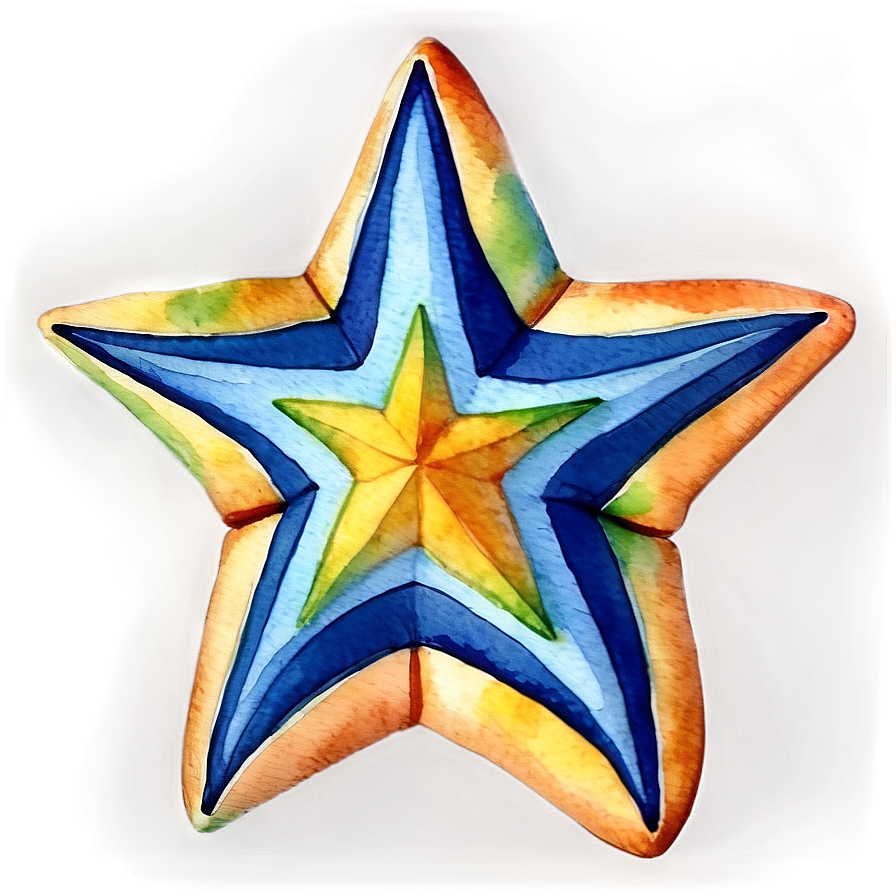 Watercolor Star Pattern Png Sfh66 PNG image