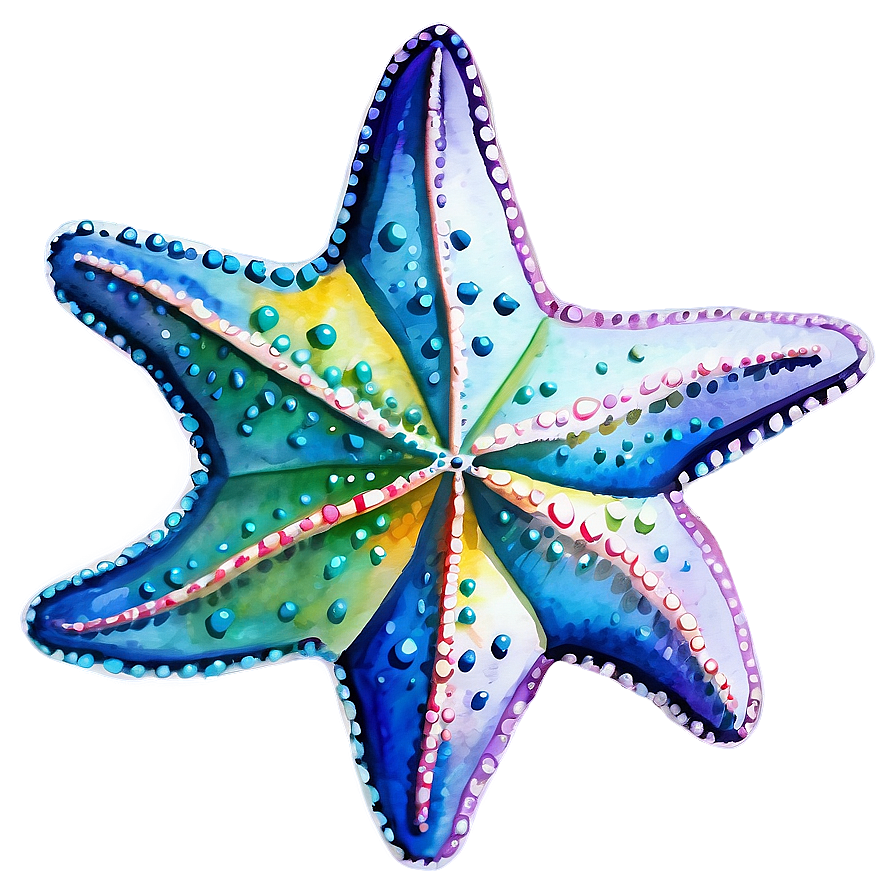 Watercolor Starfish Art Png 05242024 PNG image