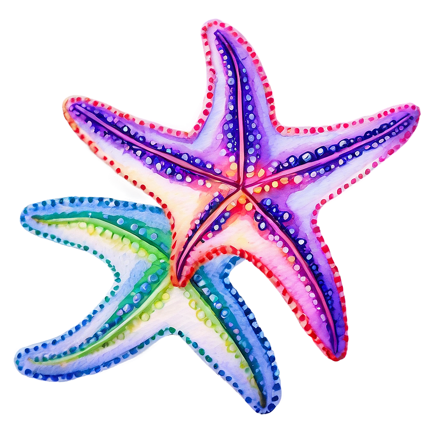 Watercolor Starfish Art Png Pmo PNG image