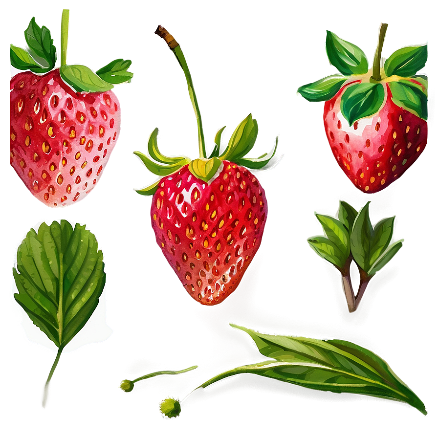 Watercolor Strawberry Png 63 PNG image