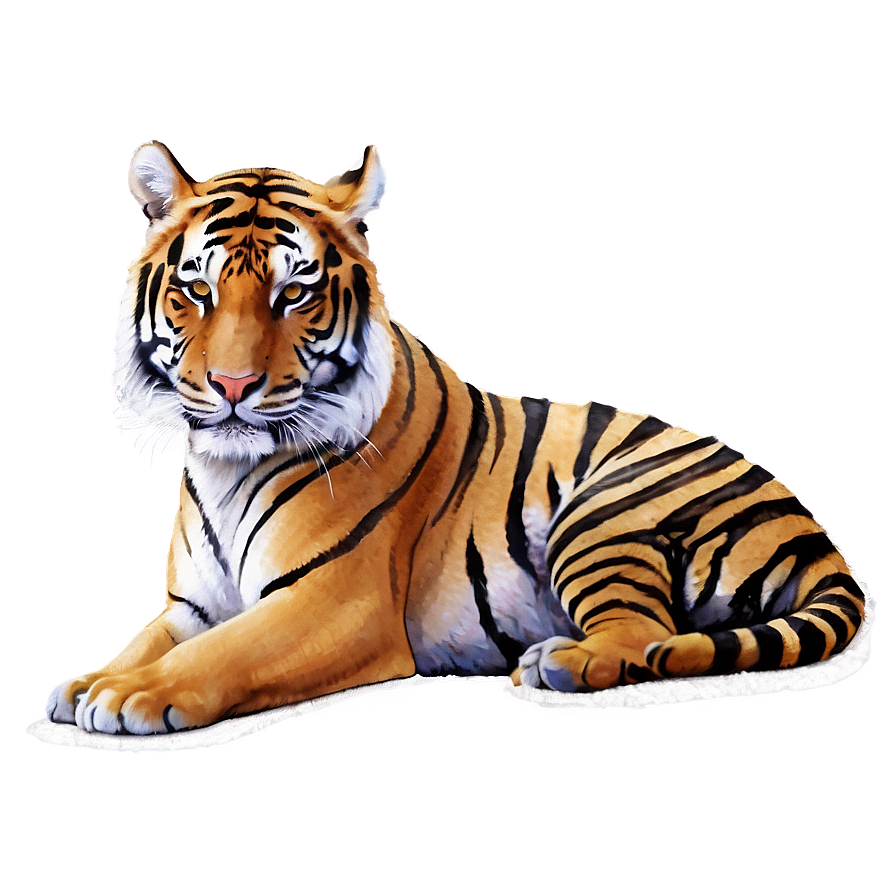 Watercolor Tiger Png 13 PNG image