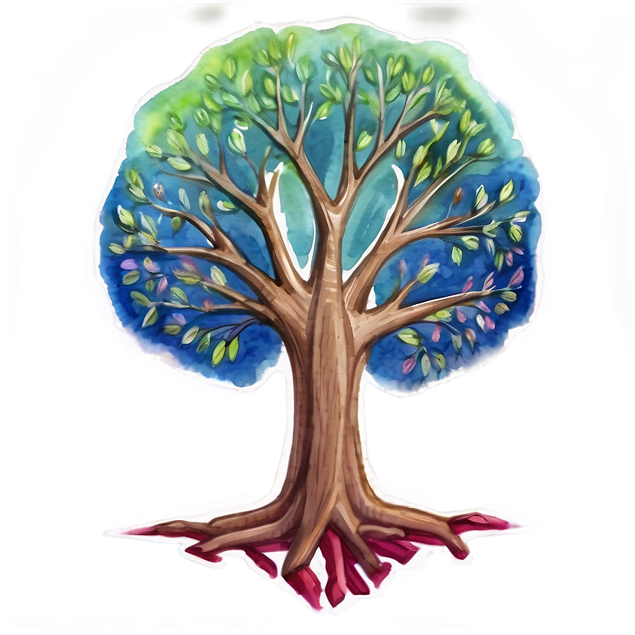 Watercolor Tree Of Life Painting Png 06122024 PNG image